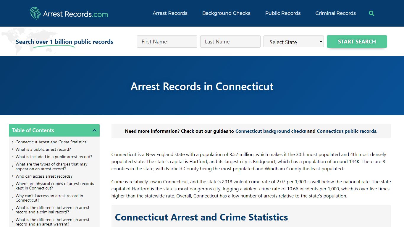 Connecticut Arrests Records - Criminal, Warrant and Background Check ...